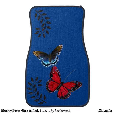 Blue Butterfly Car Floor Mat