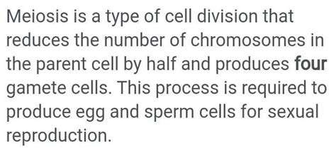 Division type in Somatic cells or Meiotic cells division in sex ...