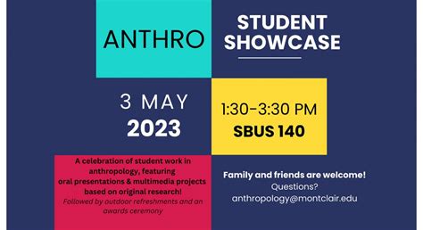 2023 Anthro Student Showcase! - University Calendar - Montclair State ...