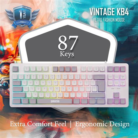 Vintage KB4 Retro Style Keyboard – Geonix