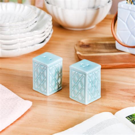 Pastel Blue Ceramic Salt And Pepper Shaker Set Online - Premium Salt ...