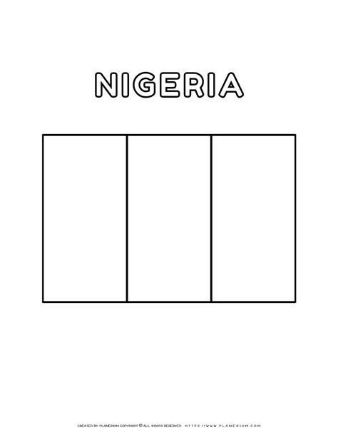 Nigeria Flag Coloring Page - Printable Activity for Kids