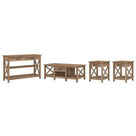 Bush Business Furniture Key West Coffee Table W/ Console Table and Set ...