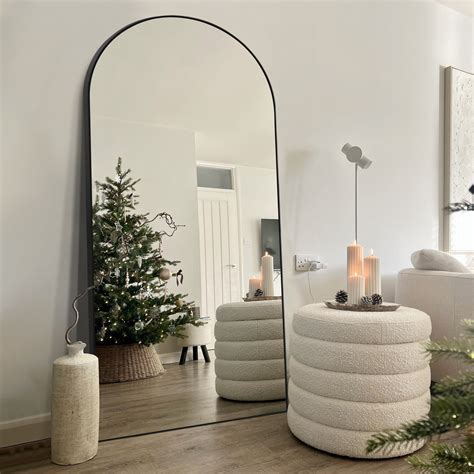 Latitude Run® Corinn Arched Metal Full Length Mirror Floor Mirror and ...