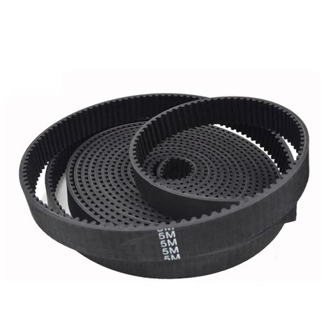 FENOQ Black Strap Arc Tooth HTD 5M Open Synchronous Belt Width 9/10/12 ...