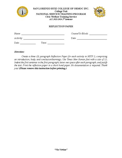 Image result for Reflection Format Sample