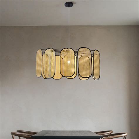 Cane Webbing Round Pendant Lamp LP-79 | Rattan Pendant Lamp – BALBENI