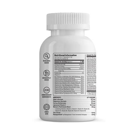 Unived Basics Multivitamin & Minerals for Women – Daily Nutritional ...