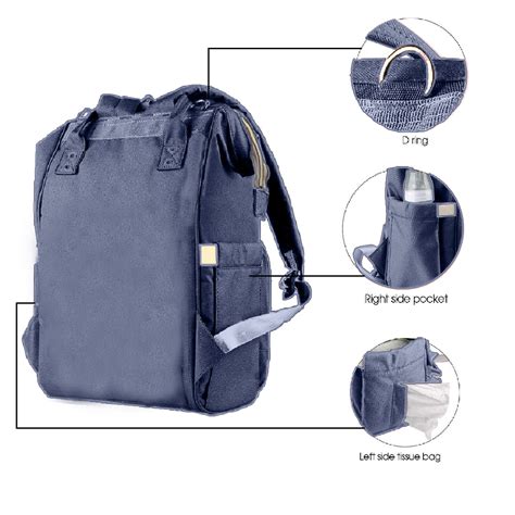 Babymoon Mother Diaper Bag Lightweight Multifunctional Travel Unisex D ...