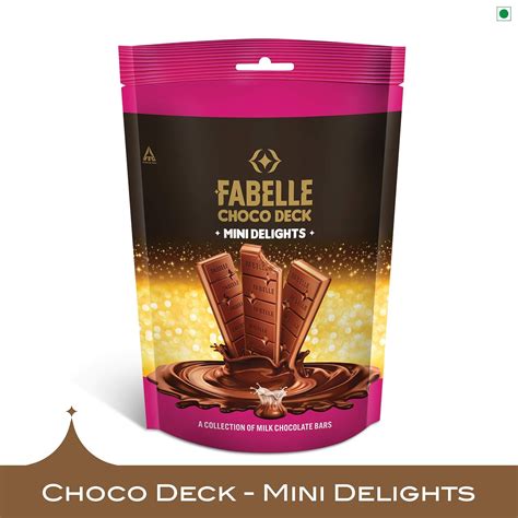 Fabelle Choco Deck – Mini Delights, Pack of 8 Mini Milk Chocolate Bars ...