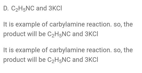 Ch3 ___CH2 ___ NH2 + CHcl3+(alc)KOH ___________ - Brainly.in