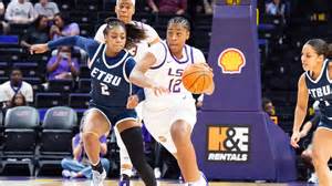 Who starts for LSU women's basketball vs. Colorado in season opener?