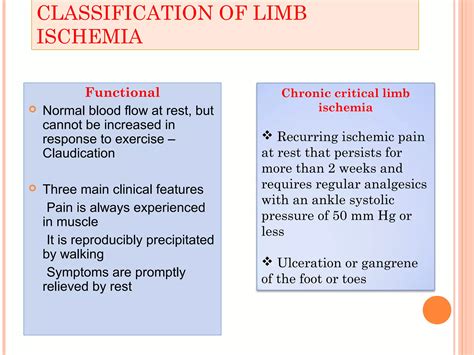Chronic limb ischemia | PPT
