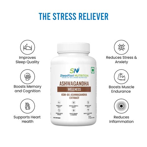 Best Ashwagandha Tablets 500mg - Reduces Stress and Anxiety, 60 Tablets ...