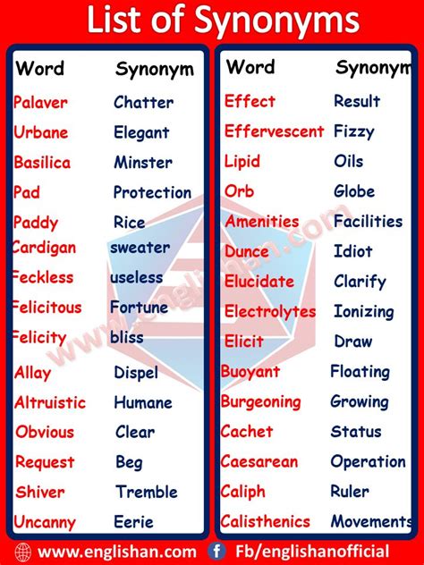 200 Synonyms Words Used in Sentences for Beginners