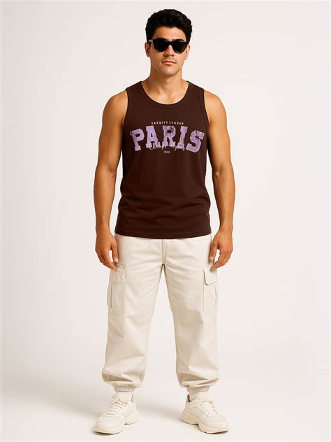 Paris Brown Regular Fit Printed Vest – Veirdo