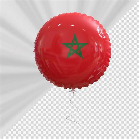 Balão bandeira Marrocos | PSD Premium