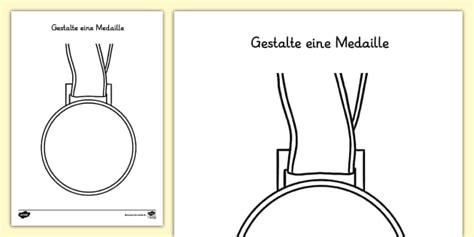 Olympia - Gestalte deine eigene Medaille - Arbeitsblatt