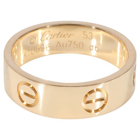 Cartier Love Ring in 18k Yellow Gold at 1stDibs | cartier au 750 ring ...