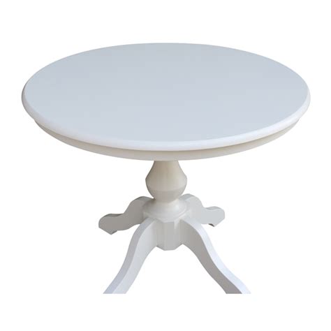 International Concepts White Casual Dining Room Set with Round Table ...