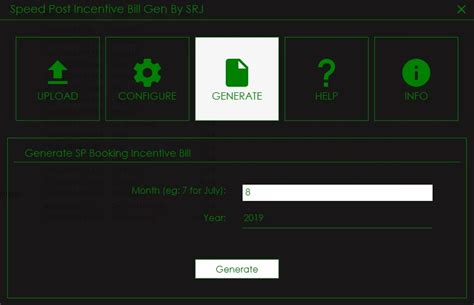 Speed Post - SP Incentive Bill Generator v2.0.0 (Speed Post Parcel ...