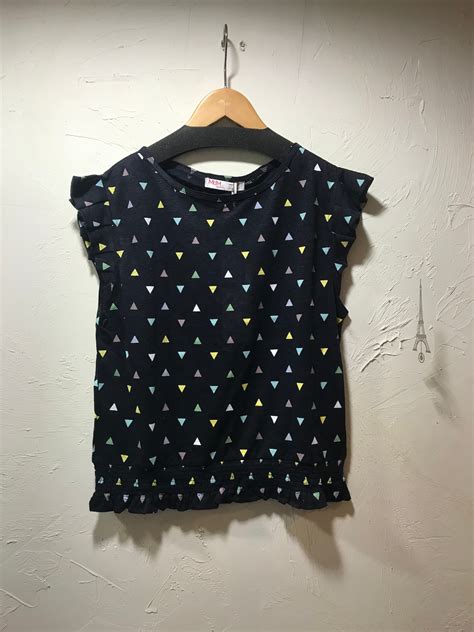 mdm リネン 三角モチーフ プリントカットソー | habit trois アビトロワ