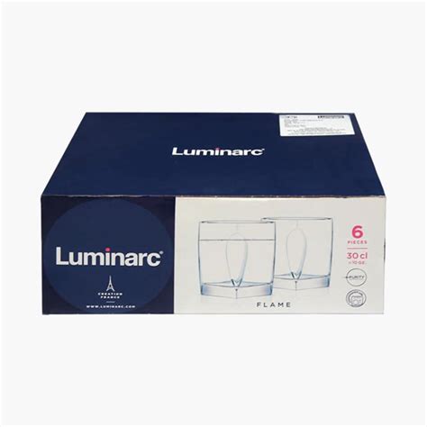 Buy LUMINARC Flame Transparent Glass Tumbler - 300ml - Set of 6 from ...