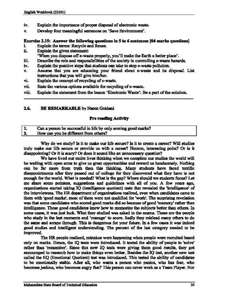 22101 English Workbook: Insights on E-waste, Recycling, and Life ...