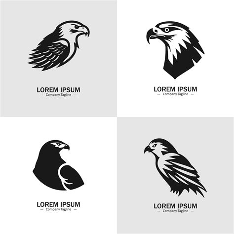 Collection of head Eagle icons. Logo of hawk. Hawk simple icon. eagle ...