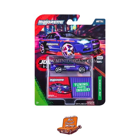 Majorette JDM Legends Deluxe Cars Nissan Skyline GT-R (R34) Purple ...