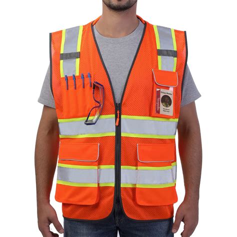 Orange Safety Vest With Pockets