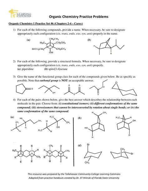 Organic Chemistry Practice Problems | Lecture notes Organic Chemistry ...