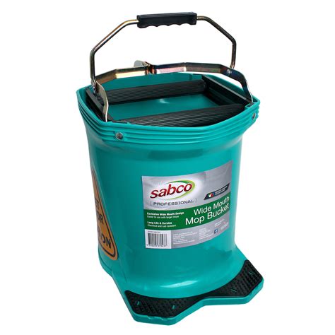 Sabco Wide Mouth Mop Wringer Bucket 16L Green - Cleaners Hub
