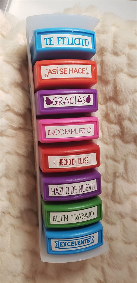 Self-inking Stamps in Spanish for Teachers - Etsy