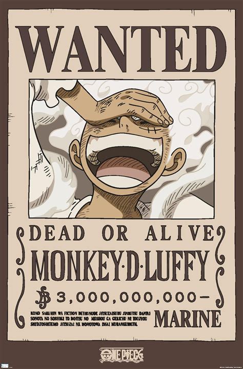 One Piece Affiche Wanted – Poster One Piece À Imprimer – UMRQGO