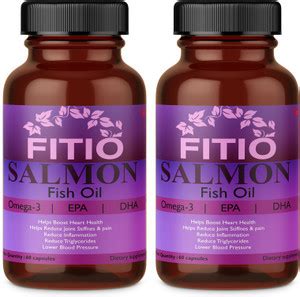 FITIO Salmon Fish Oil 1000mg Capsule for Men & for Women with Omega 3 ...