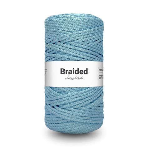 Braided Polyester Macrame Rope - Blue - 5 – Magic Needles