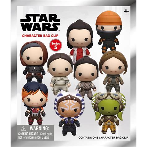 Star Wars Women Characters 3D Foam Bag Clip Display Case of 24