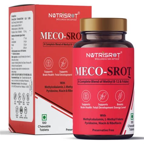 NUTRISROT̖ MECO-SROT̖ Vitamin 12 Chewable Tablets with Vitamin B2, B3 ...