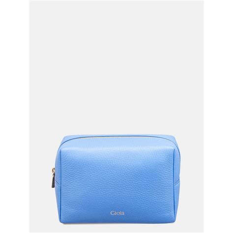 Buy Gioia Blue Textured Cosmetic Pouch Online