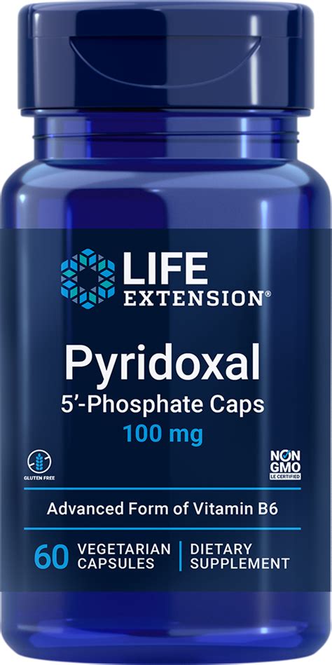 Pyridoxal 5'-Phosphate Caps, 100 mg, 60 vegetarian capsules - Life ...