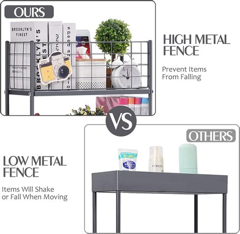 Buy KINGRACK Slim Storage Rolling Cart,3-Tier Metal Utility Cart with ...