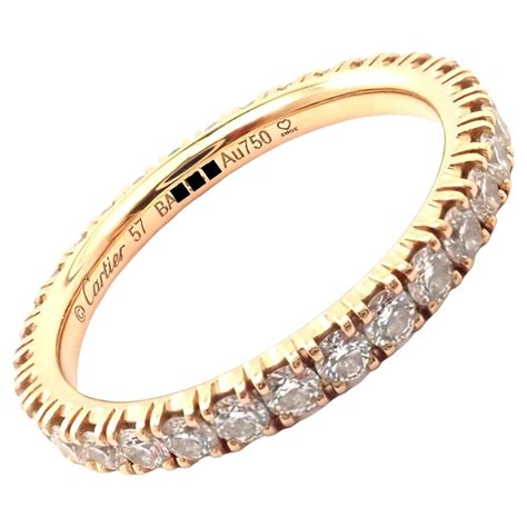 Cartier Diamond Gold Eternity Band Ring at 1stDibs