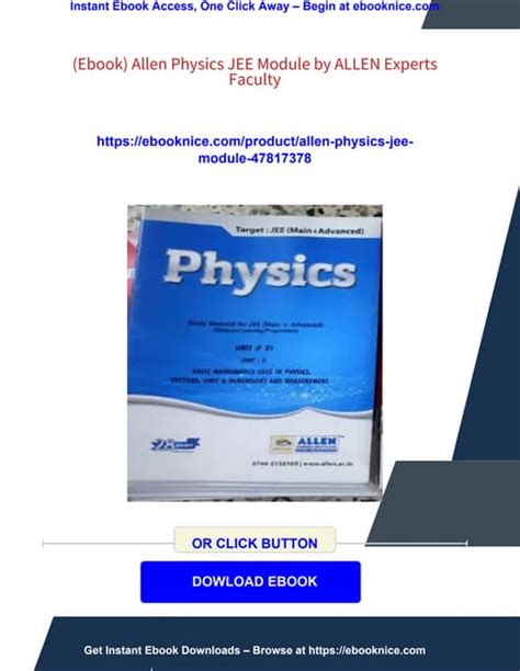 Image result for Allen Physics Module Solution PDF