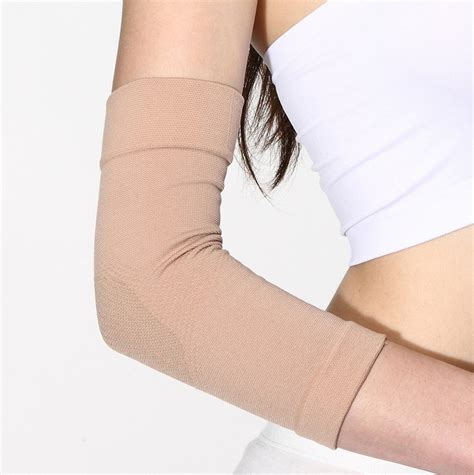 Buy Black/Skin Color Elbow Braces Tattoo Cover Up Compression Sleeve ...