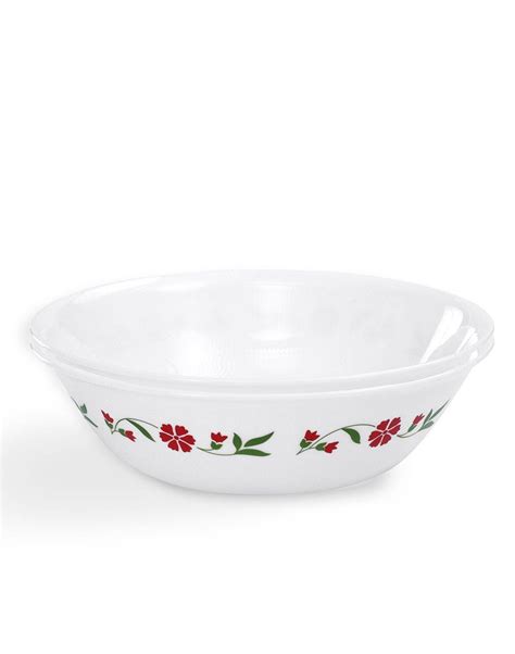 Buy CORELLE Spring Glass Serving Bowl, Multicolor, 1Ltr - Pack of 2 ...