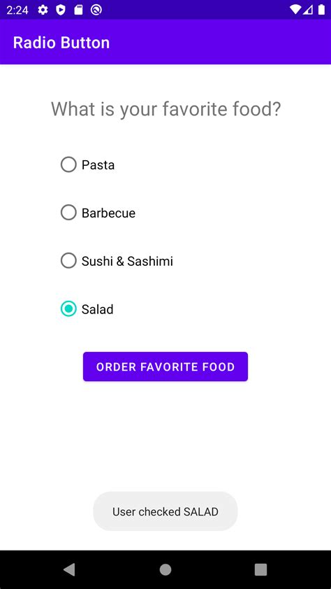 Radio Button in Android 的图像结果