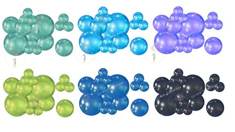 Buy EDITABLE IN CANVA Chrome Balloon Clusters for Balloon Artists ...