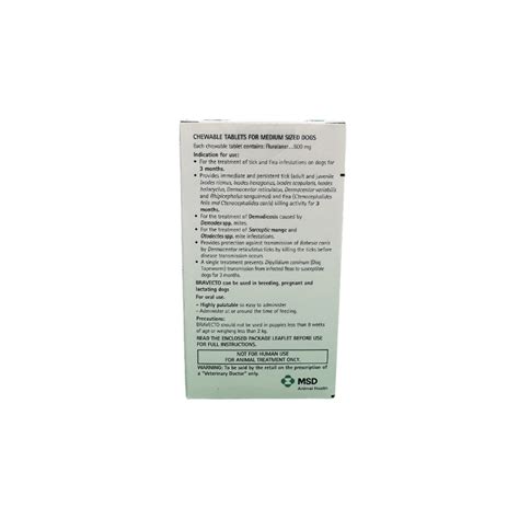 MSD Bravecto Tick and Flea Control Tablet For Dogs – Snoopy Tail