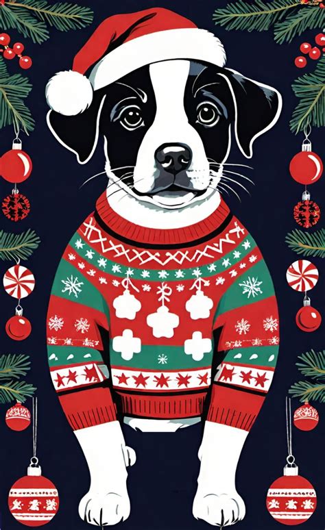 Dog Christmas Sweater Free Stock Photo - Public Domain Pictures